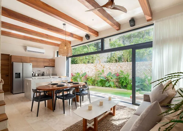 Сasa de vacaciones Chic Villa-apartment In Aldea Zama, Private Pool & Security *